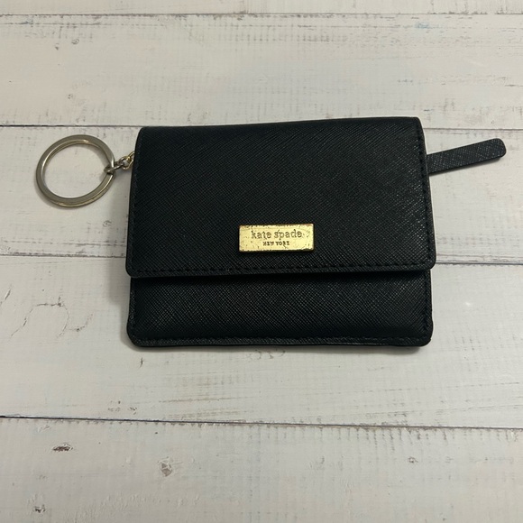 Kate Spade Black Card Holder with Keyring LOA - Picture 1 of 7